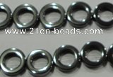 CHE302 15.5 inches 12mm donut hematite beads wholesale