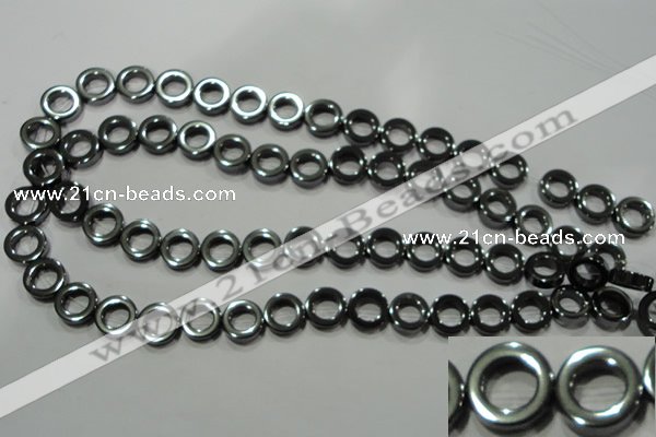 CHE302 15.5 inches 12mm donut hematite beads wholesale