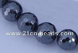 CHE37 16 inches 14mm faceted round hematite beads Wholesale