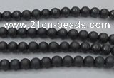 CHE400 15.5 inches 2mm round matte hematite beads wholesale