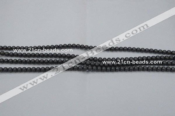 CHE401 15.5 inches 3mm round matte hematite beads wholesale