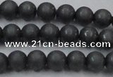 CHE404 15.5 inches 8mm round matte hematite beads wholesale