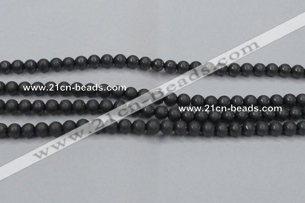 CHE404 15.5 inches 8mm round matte hematite beads wholesale