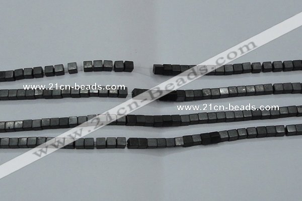 CHE416 15.5 inches 3*3mm cube matte hematite beads wholesale