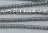 CHE418 15.5 inches 2mm round matte plated hematite beads wholesale