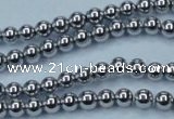 CHE423 15.5 inches 4mm round plated hematite beads wholesale