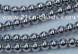 CHE424 15.5 inches 6mm round plated hematite beads wholesale