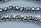 CHE425 15.5 inches 8mm round plated hematite beads wholesale