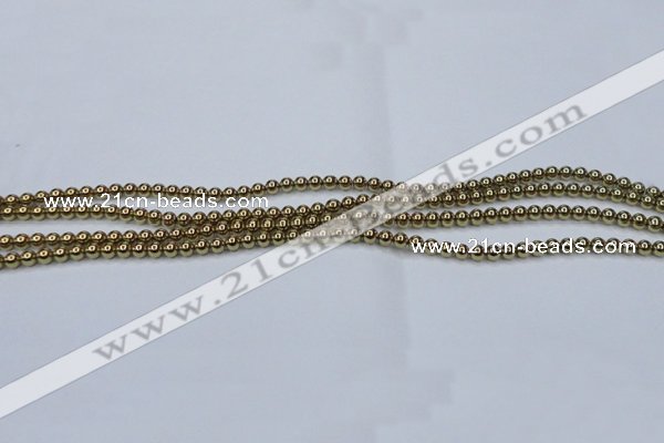 CHE430 15.5 inches 2mm round plated hematite beads wholesale