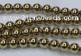 CHE433 15.5 inches 6mm round plated hematite beads wholesale