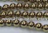 CHE434 15.5 inches 8mm round plated hematite beads wholesale