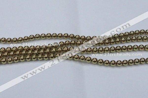 CHE434 15.5 inches 8mm round plated hematite beads wholesale