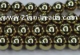 CHE435 15.5 inches 10mm round plated hematite beads wholesale