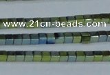 CHE452 15.5 inches 2*2mm cube plated hematite beads wholesale