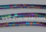 CHE453 15.5 inches 2*2mm cube plated hematite beads wholesale