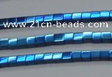 CHE455 15.5 inches 2*2mm cube plated hematite beads wholesale