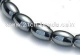 CHE51 15.5  inches 5*8mm rice shape hematite beads Wholesale