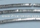 CHE558 15.5 inches 1*2*2mm square plated hematite beads wholesale