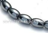 CHE56 15.5  inches 8*16mm rice shape hematite beads Wholesale