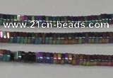 CHE562 15.5 inches 1*2*2mm square plated hematite beads wholesale