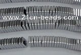 CHE565 15.5 inches 1*2*2mm square plated hematite beads wholesale