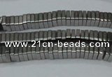 CHE569 15.5 inches 1*3*3mm square plated hematite beads wholesale