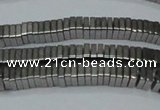 CHE579 15.5 inches 1*4*4mm square plated hematite beads wholesale