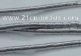 CHE594 15.5 inches 2*2.5mm tube plated hematite beads wholesale