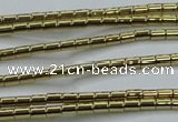 CHE596 15.5 inches 2*2.5mm tube plated hematite beads wholesale