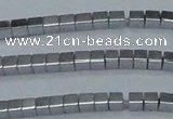 CHE598 15.5 inches 3*3mm cube plated hematite beads wholesale