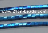 CHE605 15.5 inches 3*3mm cube plated hematite beads wholesale