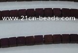 CHE610 15.5 inches 2*2mm cube matte plated hematite beads wholesale