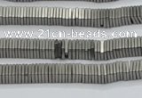 CHE618 15.5 inches 1*2*2mm square matte plated hematite beads