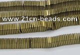 CHE619 15.5 inches 1*2*2mm square matte plated hematite beads