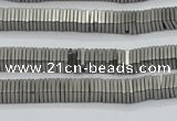 CHE632 15.5 inches 1*4*4mm square matte plated hematite beads