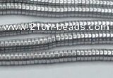 CHE640 15.5 inches 1*2mm tyre plated hematite beads wholesale