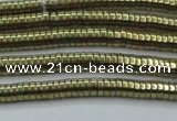 CHE642 15.5 inches 1*2mm tyre plated hematite beads wholesale