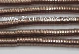 CHE643 15.5 inches 1*2mm tyre plated hematite beads wholesale