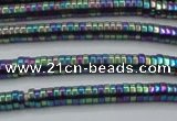 CHE646 15.5 inches 1*2mm tyre plated hematite beads wholesale