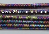 CHE647 15.5 inches 1*2mm tyre plated hematite beads wholesale