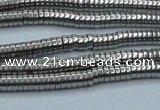 CHE651 15.5 inches 1*3mm tyre plated hematite beads wholesale