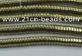 CHE652 15.5 inches 1*3mm tyre plated hematite beads wholesale