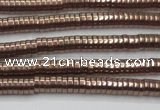 CHE663 15.5 inches 1*4mm tyre plated hematite beads wholesale