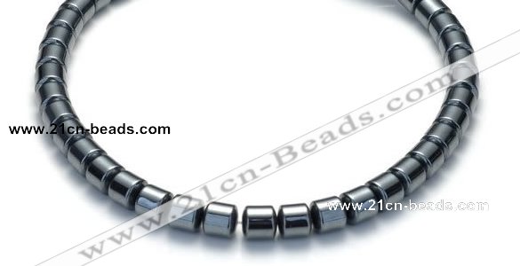 CHE67 15.5 inches 4mm column shape hematite beads Wholesale