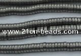 CHE670 15.5 inches 1*2mm tyre matte plated hematite beads