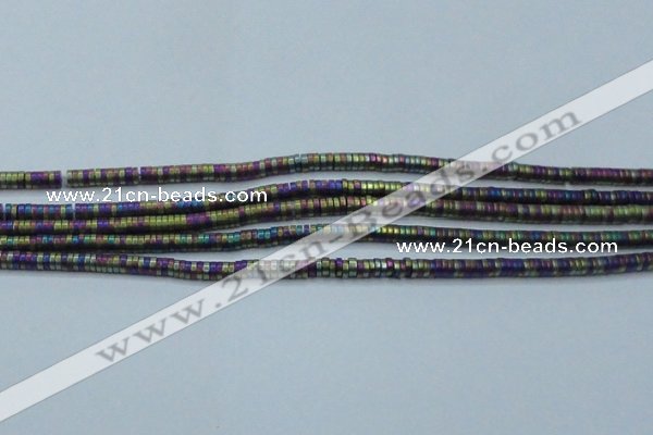 CHE684 15.5 inches 1*4mm tyre matte plated hematite beads