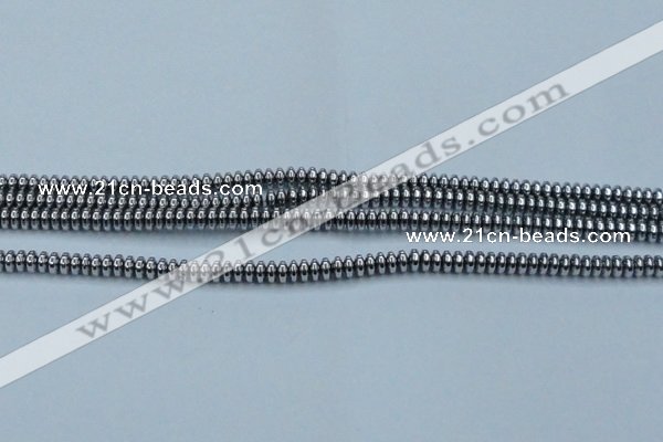 CHE727 15.5 inches 2*4mm rondelle plated hematite beads wholesale