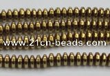 CHE729 15.5 inches 2*4mm rondelle plated hematite beads wholesale