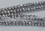 CHE732 15.5 inches 2*4mm faceted rondelle plated hematite beads