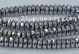 CHE733 15.5 inches 3*6mm faceted rondelle plated hematite beads